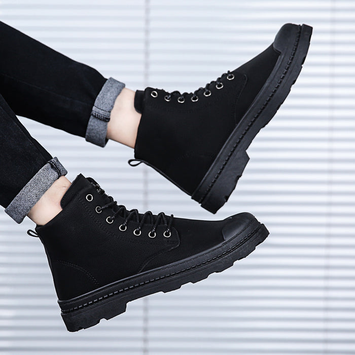 High-top short boots casual leather boots