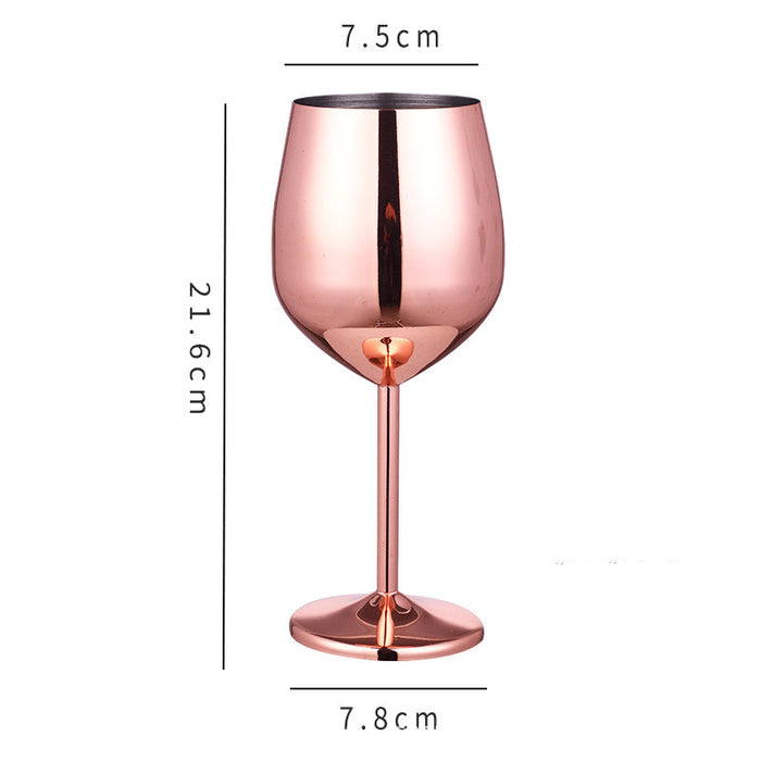 Verre à champagne et coupe à vin rouge en acier inoxydable