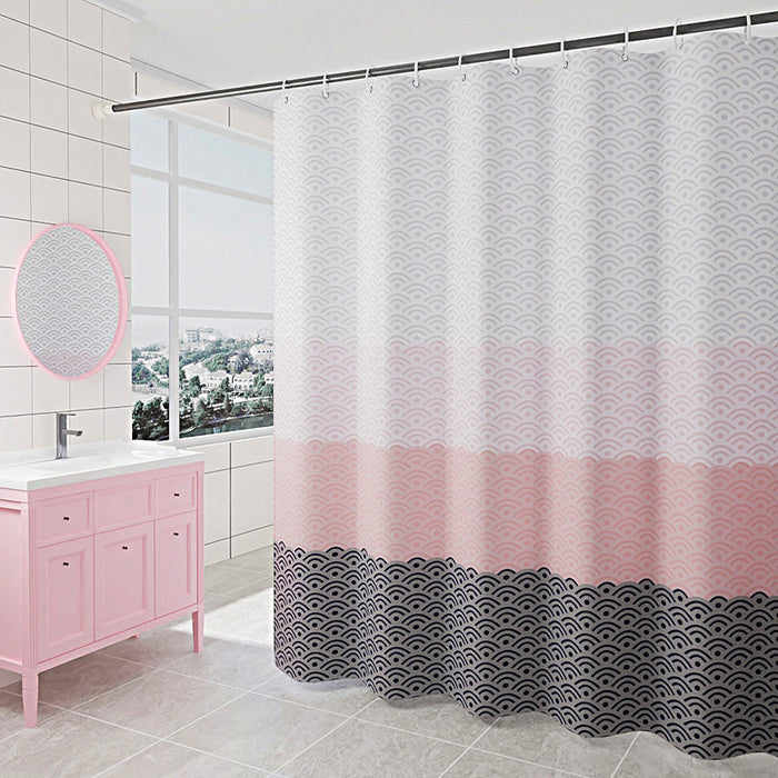 Rideau de douche en polyester imperméable et anti-moisissure pour salle de bain