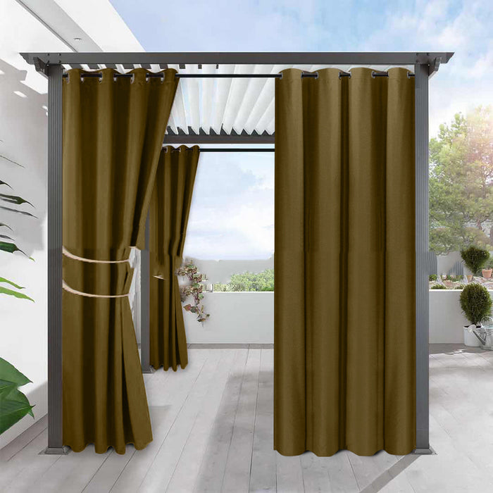 Cortina de aislamiento térmico de protección solar impermeable de lino fino de Color sólido para apagón completo Simple