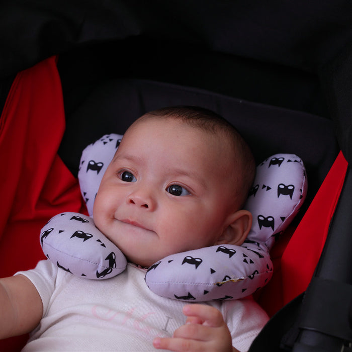 Oreiller pour bébé, lit de bébé, siège de sécurité en forme de U, protège-cou, oreiller de poussette fixe stéréotypé