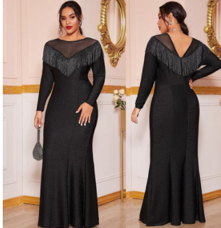 Grosses femmes grande taille soirée bal robe longue robes