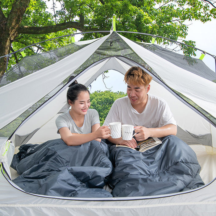 Saco de dormir portátil para adultos, cálido, senderismo, saco de dormir para acampar, accesorios gruesos para viajes y senderismo