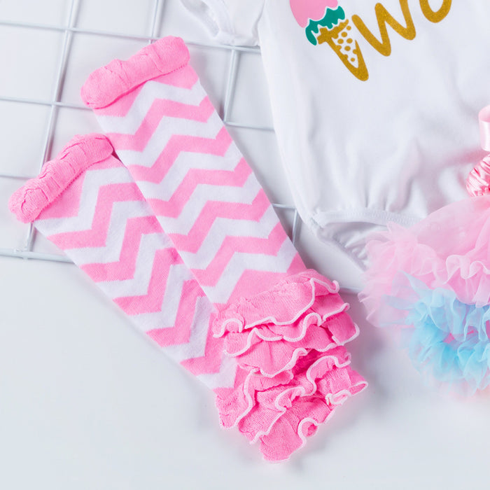 Vestido de aniversário para bebê menina macacão alfabeto