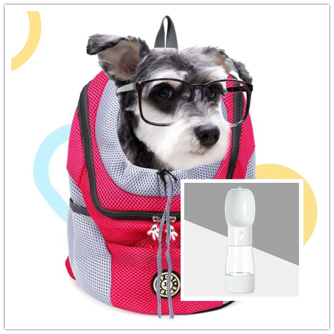 Haustier-Hundeträger, Träger für Hunde, Rucksack aus doppelter Schulter, tragbare Reise-Außen-Tragetasche
