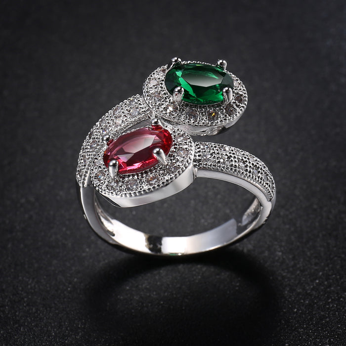 Jewelry Halo Zircon Ring For Women