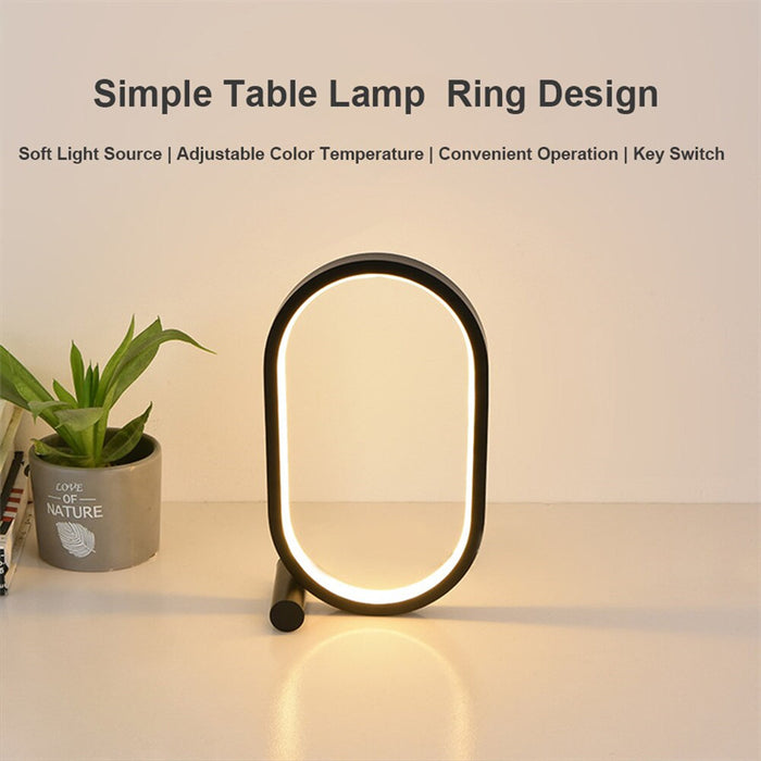 Lampada plug-in USB Lampada ovale in acrilico Touch Control Dimmerabile Moderna Semplice Lampada da notte creativa Lampada da lettura da comodino Lampada da tavolo a Led