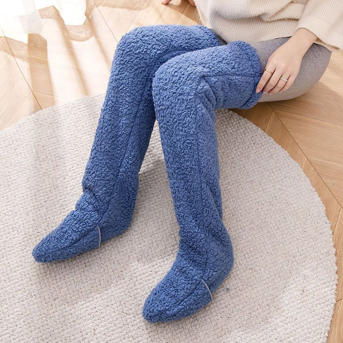 Calzini lunghi sfocati alti sopra il ginocchio Calzini invernali caldi e freddi per le gambe del ginocchio Calze resistenti al freddo Calzini per dormire a casa