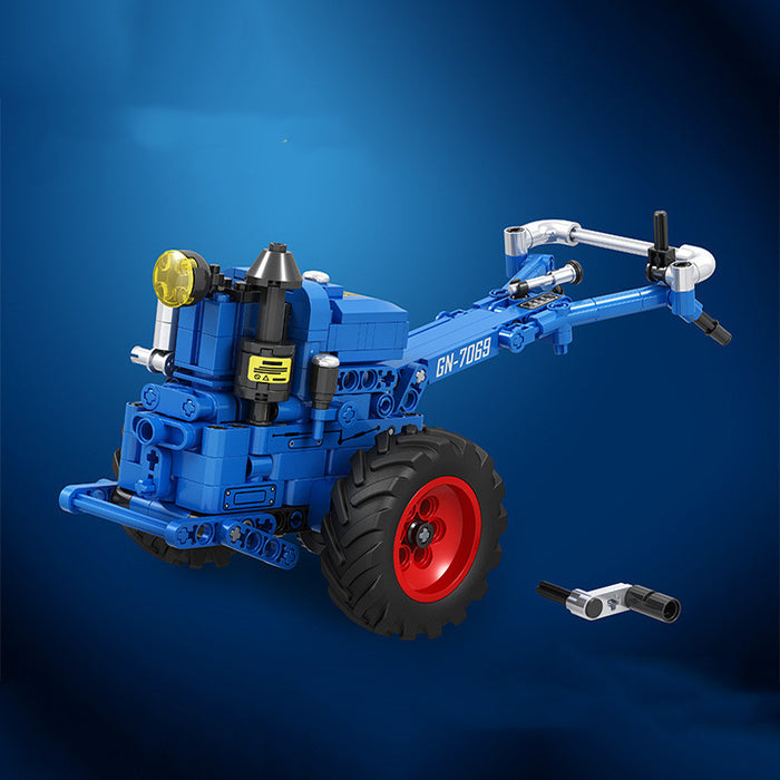 Modelo de tractor de montaje de rompecabezas.