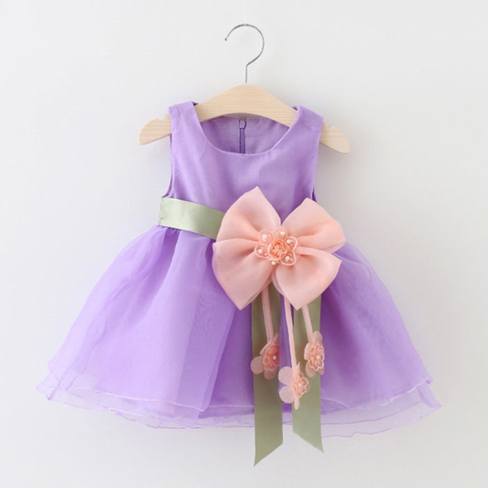Summer Sleeveless Dress Baby Girls Gauze Princess Dress for Baby
