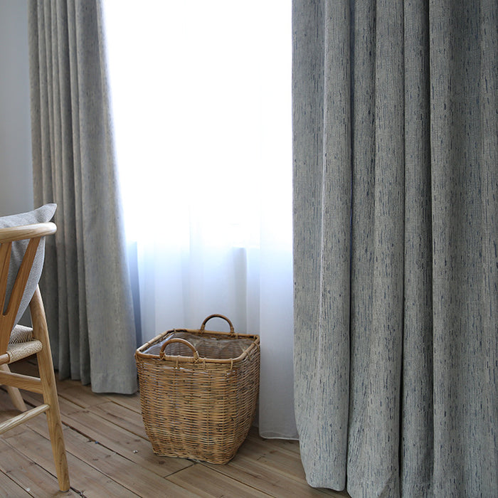 Tecido para cortina de algodão grosso simples e moderno de cor sólida