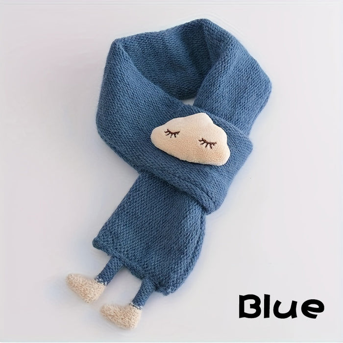 Children's Scarf, Girls Warm Knitted Scarf, Cute Cloud Neck Scarf For Autumn And Winter Kids Scarf Soft Warm Knit Neck Warmer Winter Classic Scarf For Boys Girls