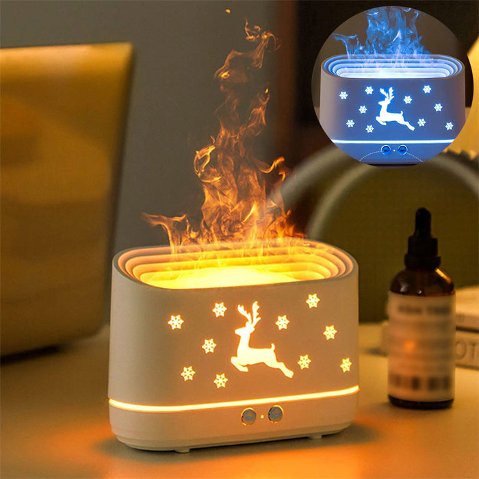 Elk Flame Umidificador Difusor Mudo Lâmpada Atmosfera Doméstica Decorações de Natal para Casa