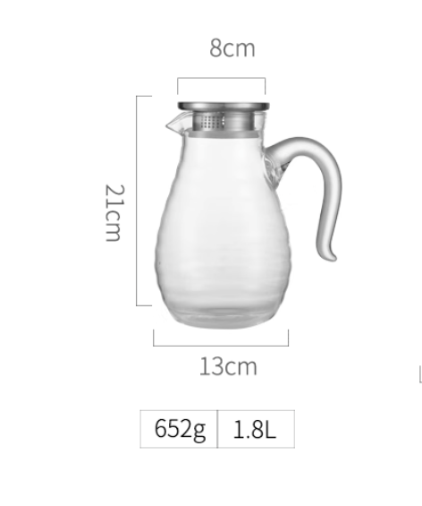 Glass Cold Water Bottle Large Capacity Teapot Refrigerator Set