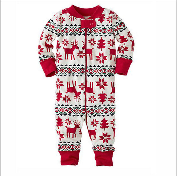 Costume de noël Parent-enfant imprimé, pyjama de Service à domicile deux pièces