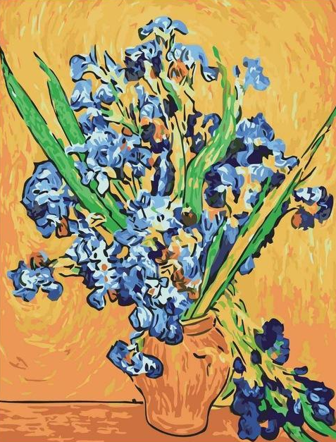 Le migliori foto Pittura a olio digitale fai-da-te Dipingi con i numeri Regalo unico di compleanno di Natale Cielo stellato di Van Gogh del fiume Rodano