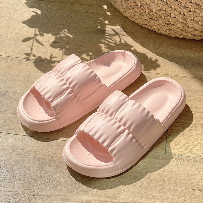 Sapatos femininos para casa, chinelos de banheiro com sola macia, sapatos de praia de verão