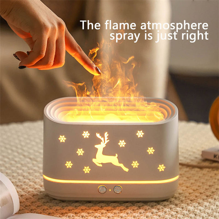 Elk Flame Umidificador Difusor Mudo Lâmpada Atmosfera Doméstica Decorações de Natal para Casa