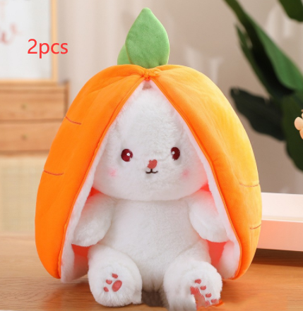 Wanghong Cute Transforms Into Strawberry Rabbit Doll Plush Toy