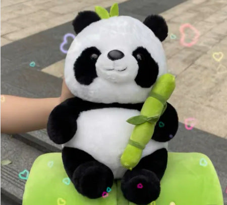 Almohada de panda de flor de tubo de bambú simulada