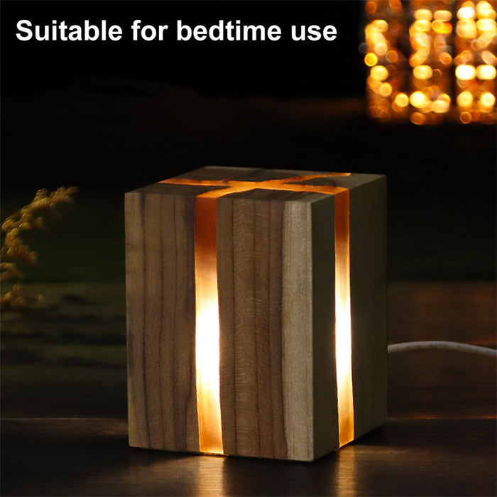 Lampe de table créative réglable de chevet sans éblouissement décoratif en bois de couleur marron lampe de bureau LED avec chargement USB veilleuse pour chambre à coucher marron