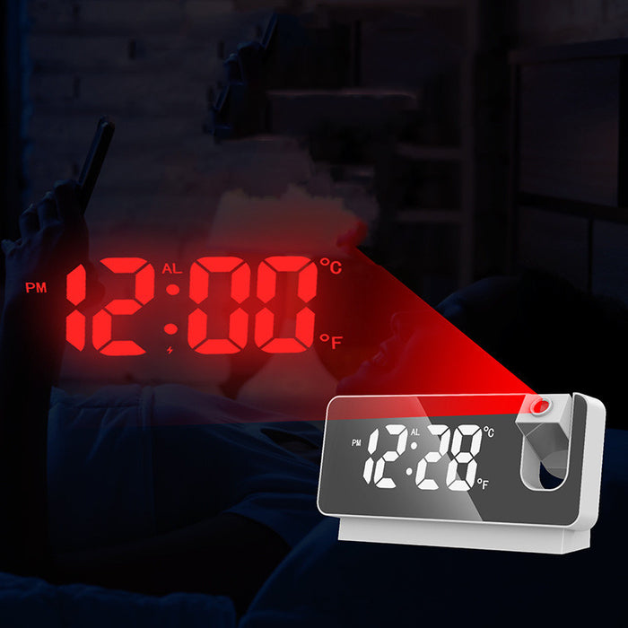 Réveil de Projection 3D LED, affichage miroir avec fonction Snooze, pour maison, chambre à coucher, bureau, horloge de Table, nouveau