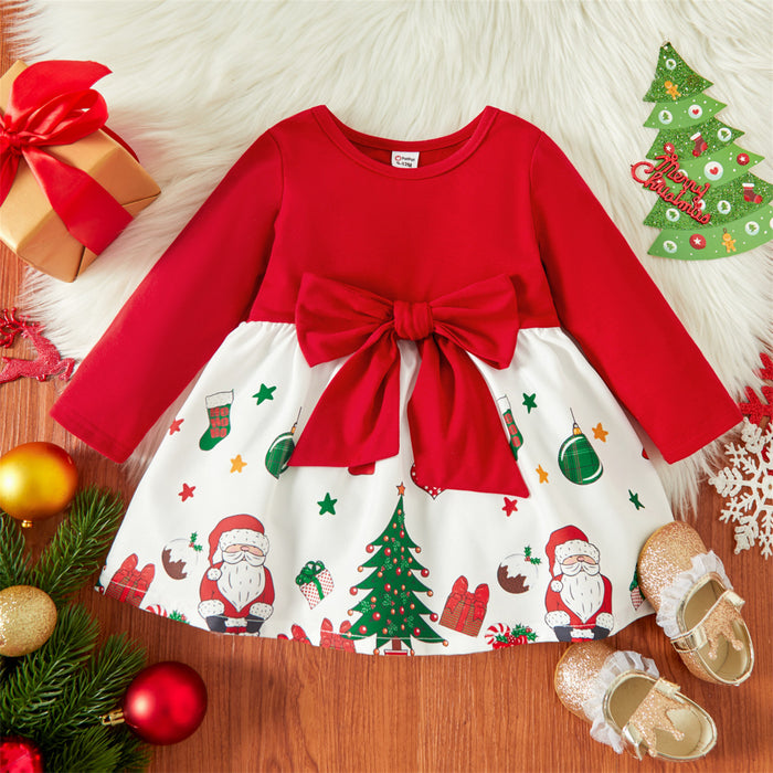PatPat Christmas Baby Dress Girl Clothes neonato