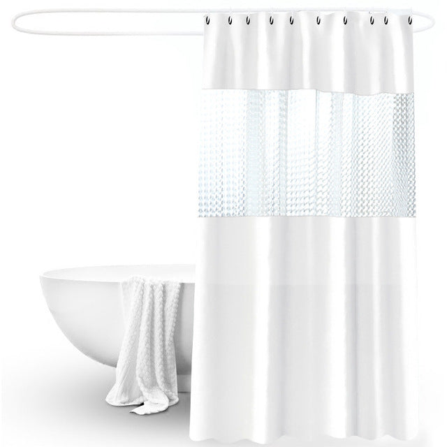 Épissage translucide imperméable à l'eau anti-moisissure salle de bain bain douche rideau de séparation