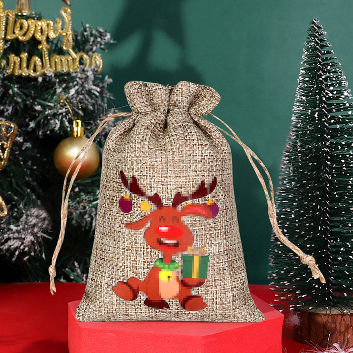 Christmas Sack Drawstring Candy Packaging Bag