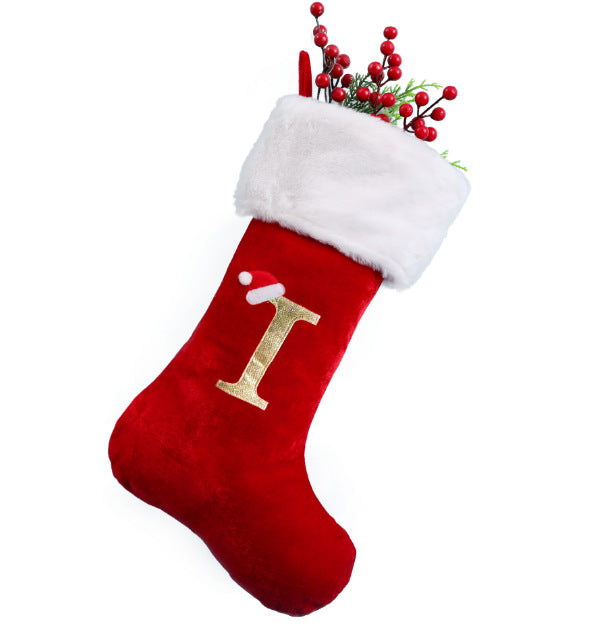 Ciondolo decorativo con lettera di Natale e calze di Natale