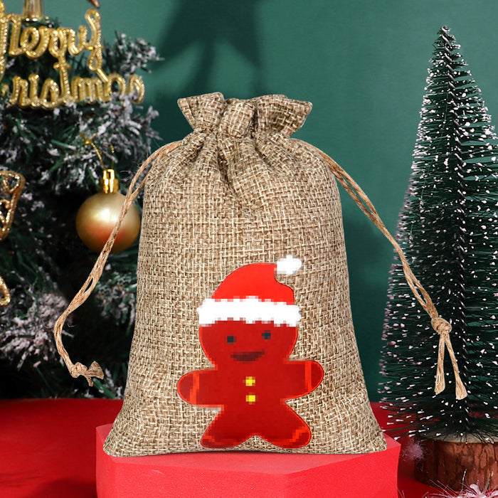 Christmas Sack Drawstring Candy Packaging Bag