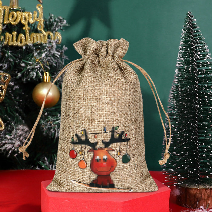 Christmas Sack Drawstring Candy Packaging Bag