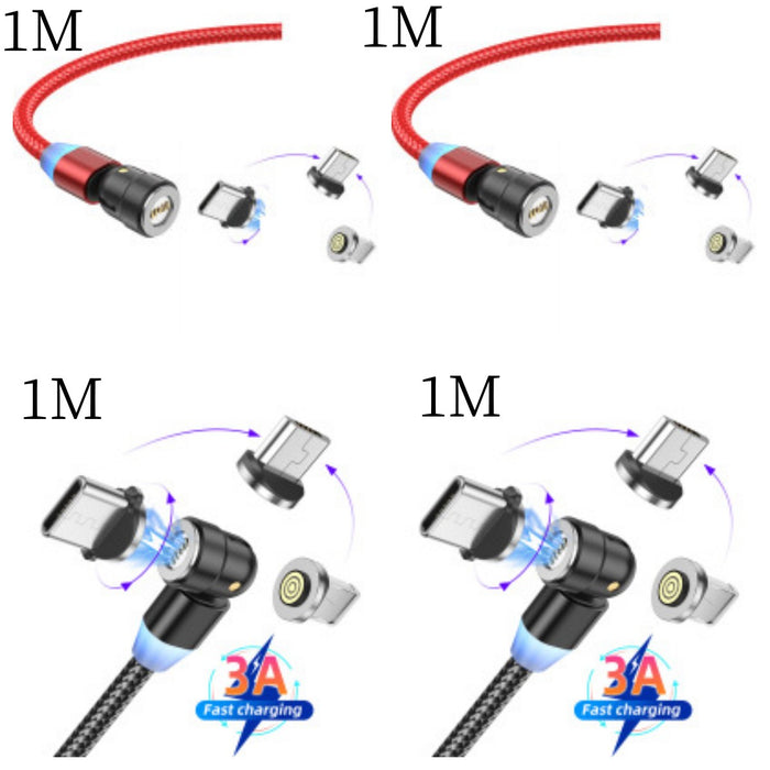 Cabo de dados magnético três em um para carregamento de celular