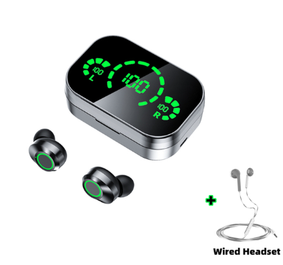 YD03 fone de ouvido sem fio Bluetooth TWS tela grande display digital inteligente na luz de respiração do ouvido
