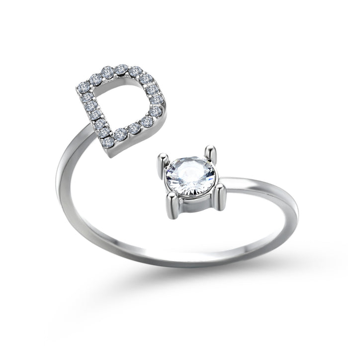 Neue Design Einstellbare 26 Initial Brief Ring Mode Schmuck Für Frauen Einfache Elegante Schmuck