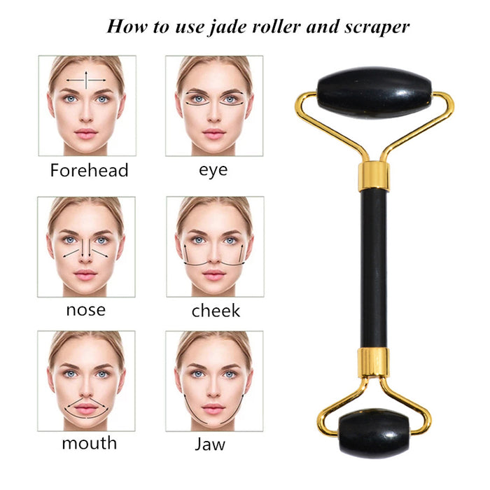 Beauty facial care massage jade device