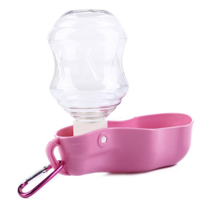 Plastic travel waterer for pets