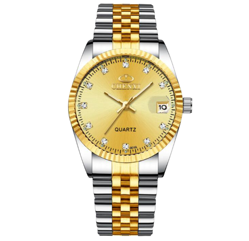 Golden couple watch men