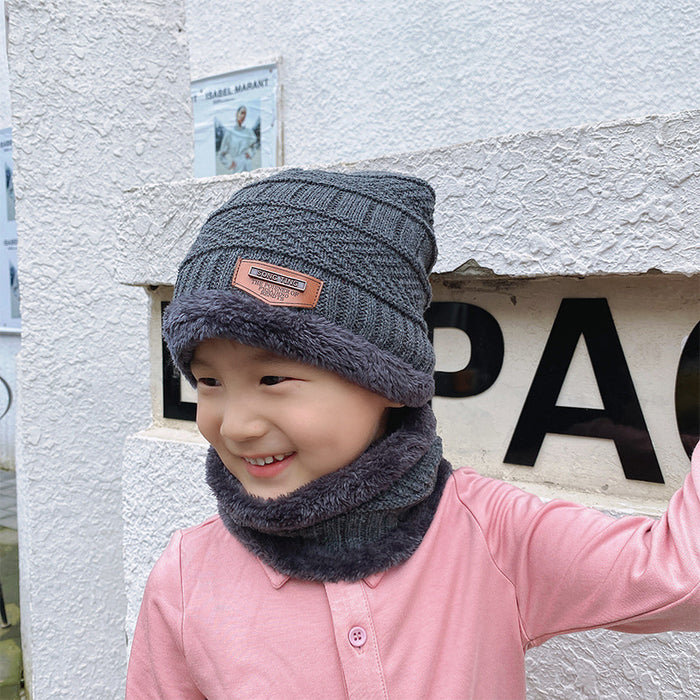Winter Beanie Hat Scarf Set Warm Knitted Hat Thick Fleece Lined Winter Hat Neck Warmer for Men, Women & Children