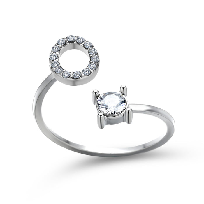 Neue Design Einstellbare 26 Initial Brief Ring Mode Schmuck Für Frauen Einfache Elegante Schmuck