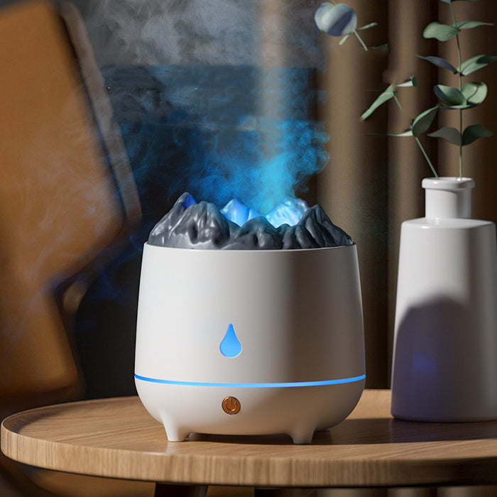 Newly Volcano Air Humidifier Flaming Mountain Aromatherapy Machine Volcano Diffuser Home Mist Volume Creativity