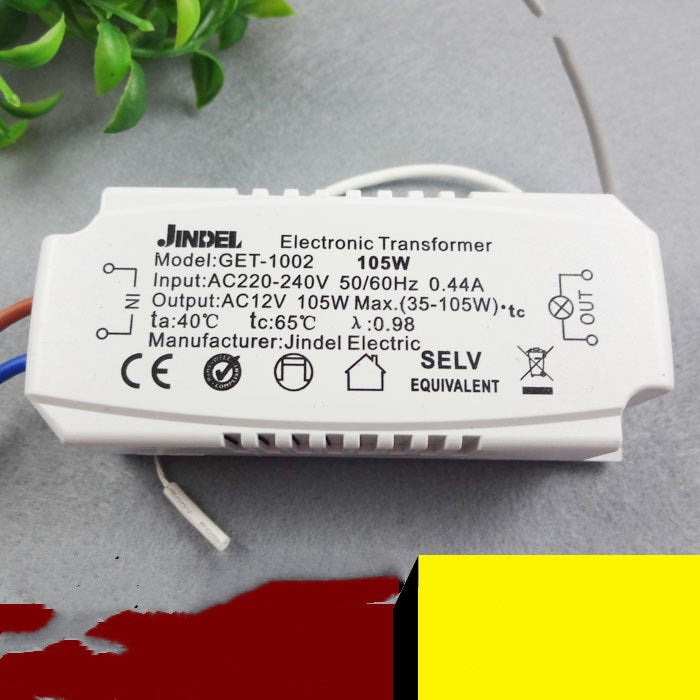 Electronic transformer for quartz lamps