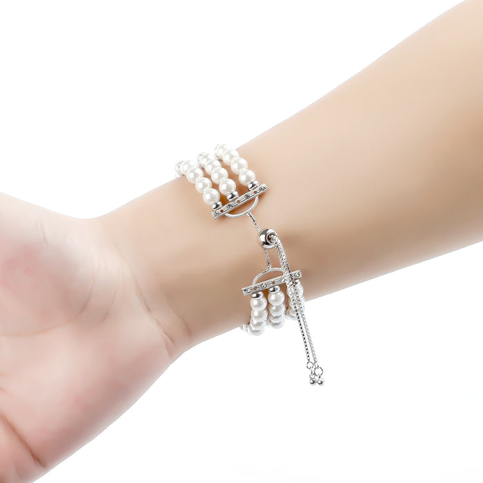 Beaded Ribbon Jewelry Stretch Bracelet Bracelet