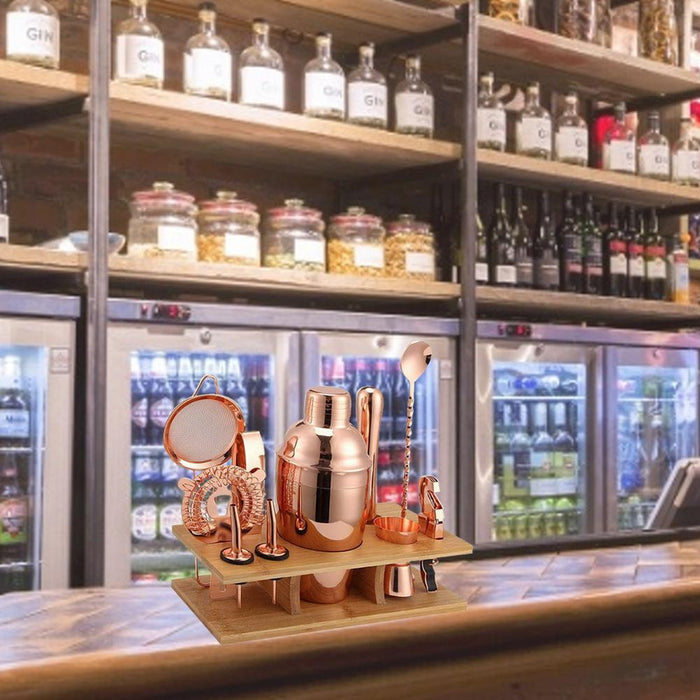 Cocktail-Shaker-Set, 11-teiliges Barkeeper-Set für Mixer Wein Martini,