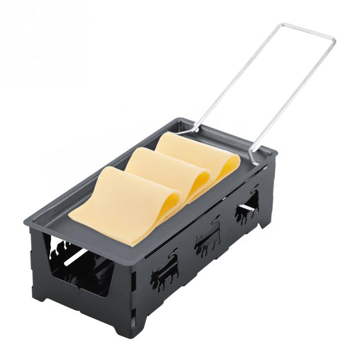 Metal carbon steel mini cheese raclette candles with non-stick coating