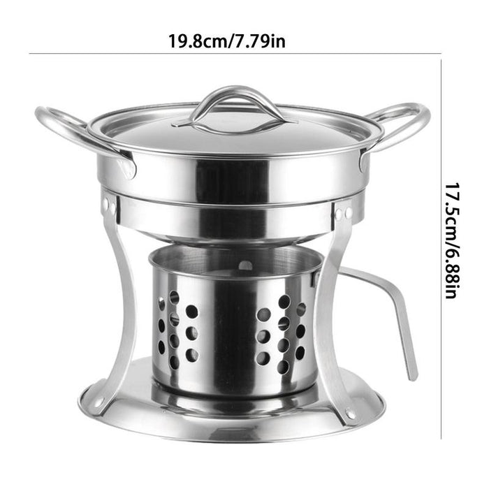 Portable Hot Pot Stove with Pot Stainless Steel Shabu Hot Pot with